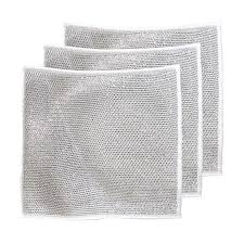 Metal Steel Wire Rags Cloth Kitchen Pot Pan Dishwashing Double - sided Dishcloth Home Mesh Cleaning Cloths Towels Scrubber Rag
