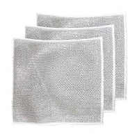Metal Steel Wire Rags Cloth Kitchen Pot Pan Dishwashing Double - sided Dishcloth Home Mesh Cleaning Cloths Towels Scrubber Rag