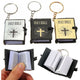 Mini English HOLY BIBLE Key Chains Real Paper Readable
