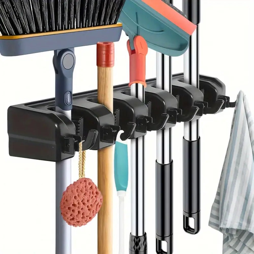 Multi Functional Wall Mounted Mop Holder - Chic Cart