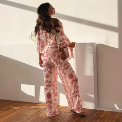 Women's Clothing Printed Long-sleeved Top Suit Fashion