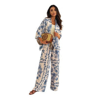Women's Clothing Printed Long-sleeved Top Suit Fashion