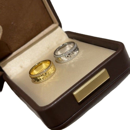 Light Luxury Temperament Fashion Closed Inlaid All-Match Ring