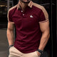 European And American Men's Daily Casual Printing Lapel Short Sleeve