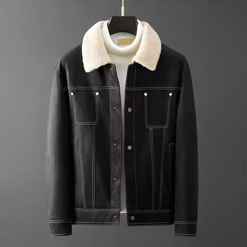 Jacket Men's Short Autumn And Winter Thickened Work Clothes