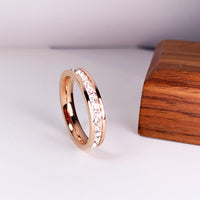 itanium Steel Couple Single And Double Row Diamond Ring