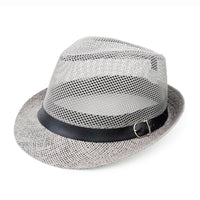 Men's Simple Color Matching Linen Sun Hat