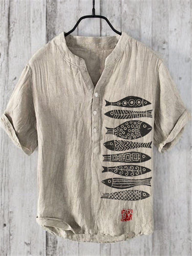 Plus Size Digital Printing Men's Short Sleeve