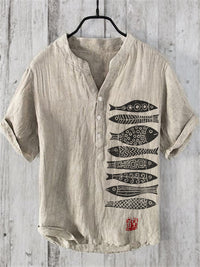 Plus Size Digital Printing Men's Short Sleeve