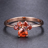 Cute Cat-claw-shaped Rings Fashion Personality Rhinestone