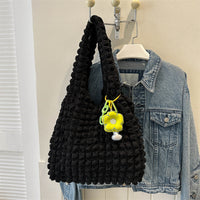 Pleated Bubble Bag Female Flower Sweet