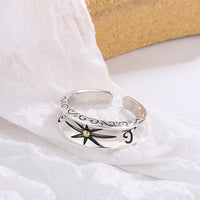 Eight Awn Star Open Adjustable Ring