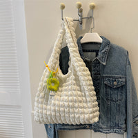 Pleated Bubble Bag Female Flower Sweet