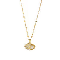 Shell Pearl Necklace With Rhinestones Female