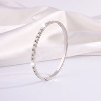 European And American Non-fading Square Diamond Stainless Steel Bracelet