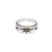 Eight Awn Star Open Adjustable Ring