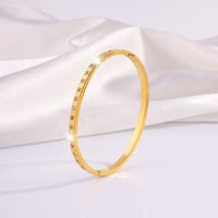 European And American Non-fading Square Diamond Stainless Steel Bracelet