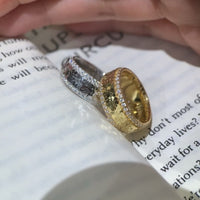 Light Luxury Temperament Fashion Closed Inlaid All-Match Ring