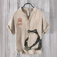 Plus Size Digital Printing Men's Short Sleeve
