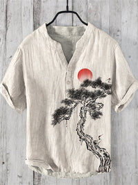 Plus Size Digital Printing Men's Short Sleeve
