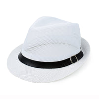 Men's Simple Color Matching Linen Sun Hat