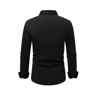 Men's Shirt Business Button Down Shirt Summer Solid Color