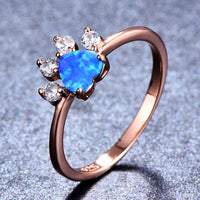 Cute Cat-claw-shaped Rings Fashion Personality Rhinestone