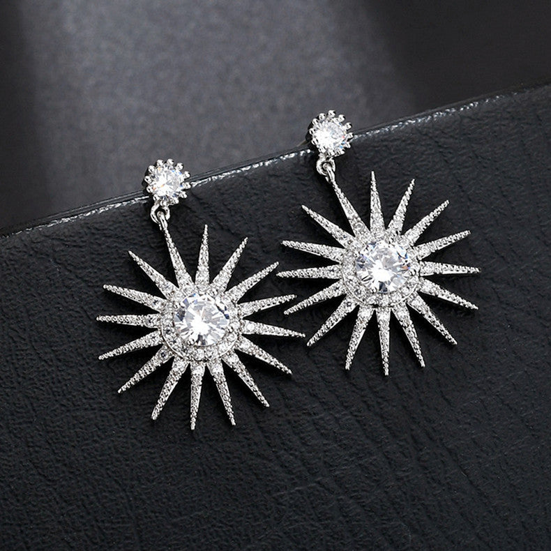 SUNFLOWER Earrings AAA Zircon Inlaid Earrings