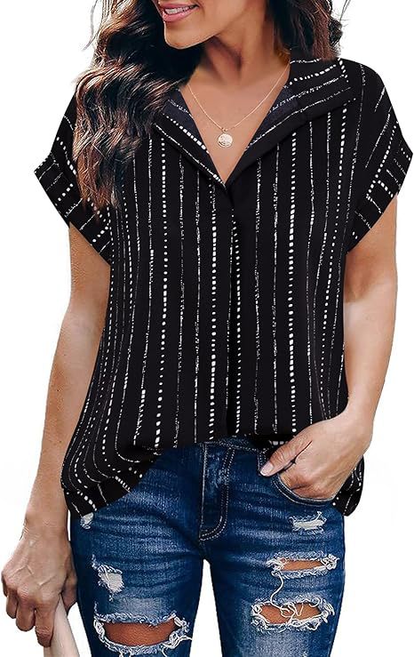 Casual Fashion Trend Stripes Women's Shirt Top