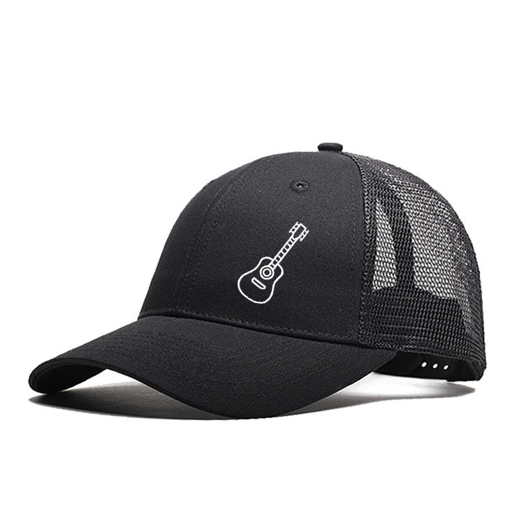 Pure Cotton Six Pieces Mesh Cap Black Forest Embroidery