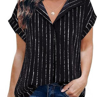 Casual Fashion Trend Stripes Women's Shirt Top