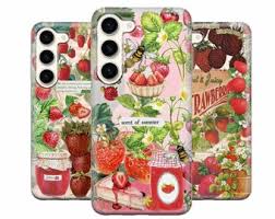 Ins Korean Cherry Bowknot Phone Case For Samsung S24ultra 5G A14 15 S21 22 23 A 25 35 52 53 54 55 S24 Plus Cute Y2K Phone Cases - Chic Cart 