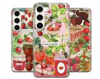 Ins Korean Cherry Bowknot Phone Case For Samsung S24ultra 5G A14 15 S21 22 23 A 25 35 52 53 54 55 S24 Plus Cute Y2K Phone Cases - Chic Cart 