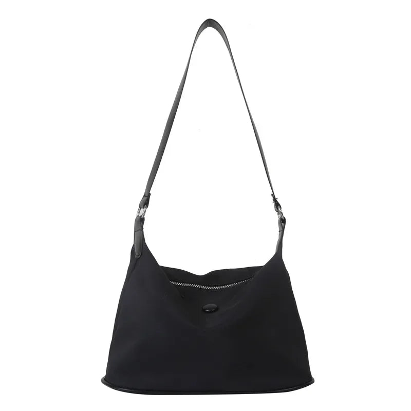 Pink Nylon Cloth Underarm Bag Korean Style New Ins Lightweight Texture Small Bag All - Match Shoulder Handbags for Women Girls - Chic Cart