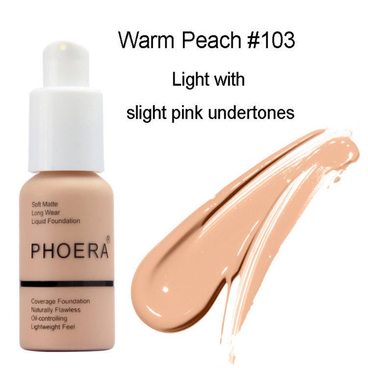 Press Type Oil Control Natural Color Matte Concealer Foundation Cream