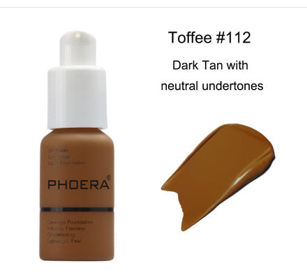 Press Type Oil Control Natural Color Matte Concealer Foundation Cream