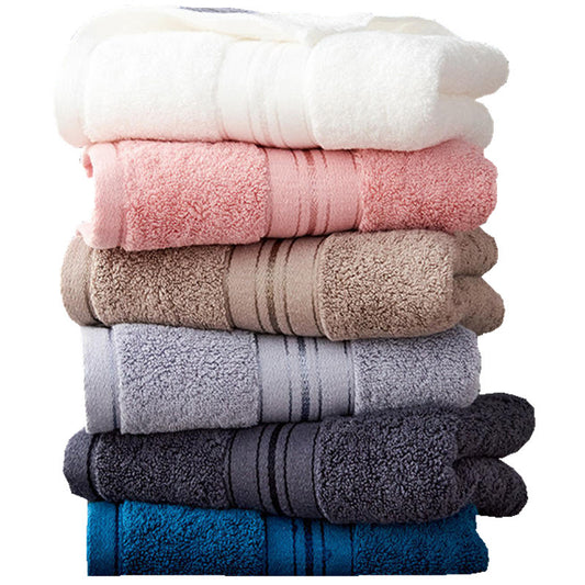 Pure Color Thick Cotton Bath Towel Set Towel Set Increased