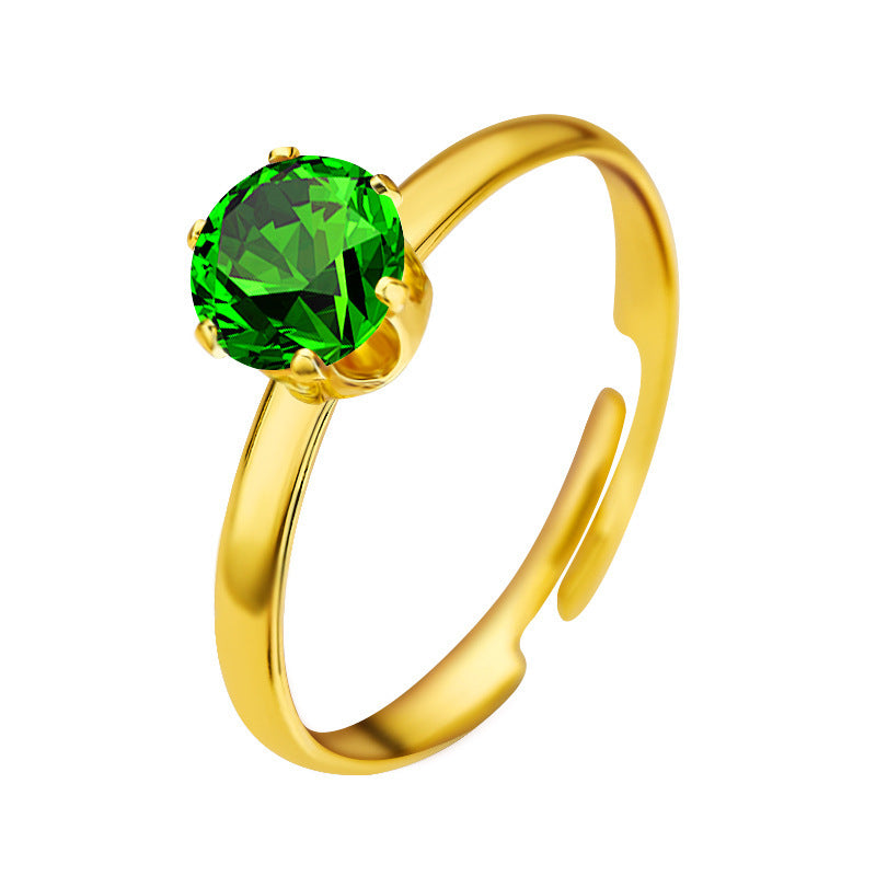Ring 18K Gold Plating Mini Drill Ins Fashion Personality