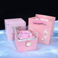 Rotating Soap Flower Rose Gift Box Creative Rotating Rose