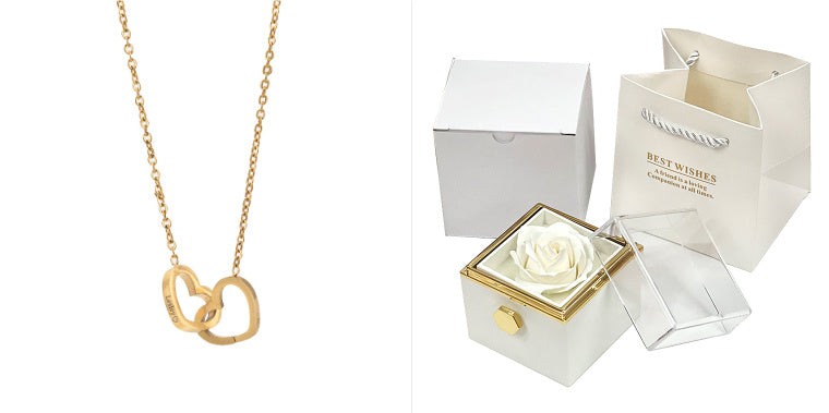 Rotating Soap Flower Rose Gift Box Creative Rotating Rose