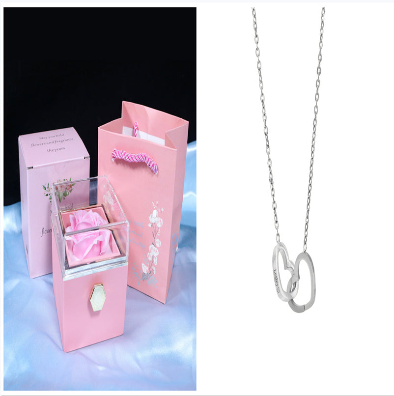 Rotating Soap Flower Rose Gift Box Creative Rotating Rose