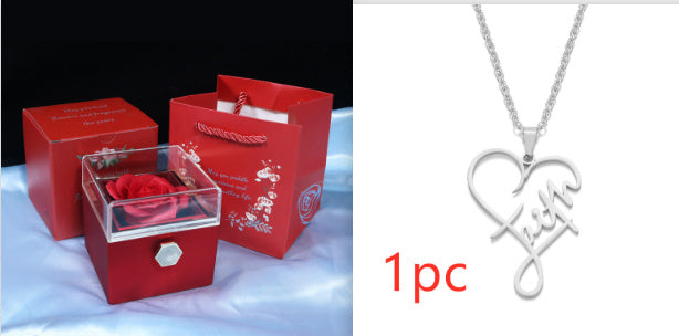 Rotating Soap Flower Rose Gift Box Creative Rotating Rose
