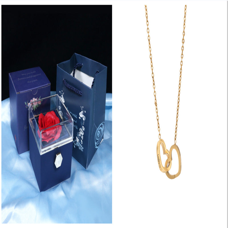 Rotating Soap Flower Rose Gift Box Creative Rotating Rose