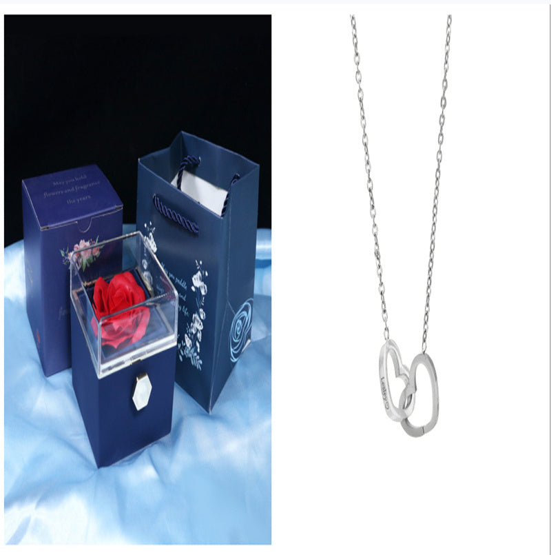 Rotating Soap Flower Rose Gift Box Creative Rotating Rose