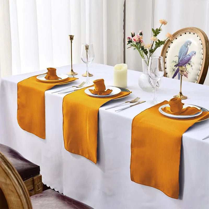Set Of 6/12/24 Table Cloth Napkins Durable Satin Polyester Thicken Placemat Reusable for Kitchen Dining Wedding Decoration - Chic Cart