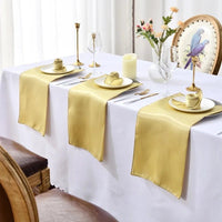 Set Of 6/12/24 Table Cloth Napkins Durable Satin Polyester Thicken Placemat Reusable for Kitchen Dining Wedding Decoration - Chic Cart