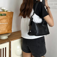 Shoulder Bag For Women Trendy Motorcycle Handbag