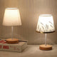 Solid Wood Cloth Nordic Decorative Table Bedroom Bedside Lamp