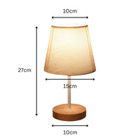 Solid Wood Cloth Nordic Decorative Table Bedroom Bedside Lamp