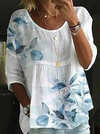 Temperament Loose Blouse Fashion Casual Woman Shirt Elegant Short Sleeve Blouse Holiday Weekend Top - Chic Cart